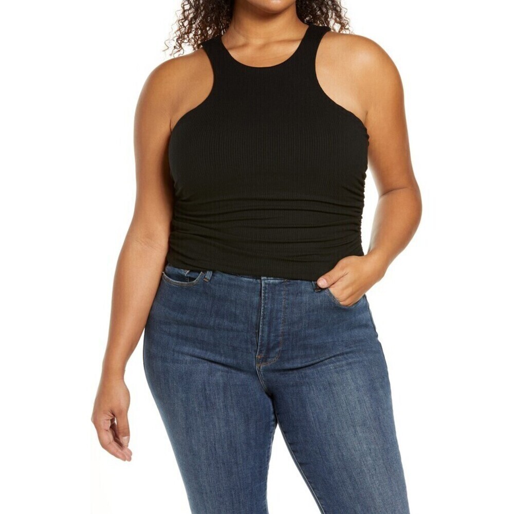 AFRM Ruskin Ribbed Racerback Sleeveless Tank In Pink Plus Size 3X - Picture 8 of 8